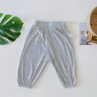 Baby pants summer thin anti-mosquito pants modal boys and girls baby big pp pants air-conditioning trousers children's fart pants  Gray