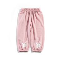 Summer children's mosquito-proof pants, children's summer casual pants, new models, small animal print nine-point pants, thin style  Pink