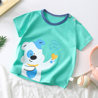 Kinder Kurzarm reine Baumwolle Sommer neue 2024 Jungen T-Shirt Baby Cartoon Mädchen Kurzarm koreanische Tops Kinderbekleidung  Mehrfarbig