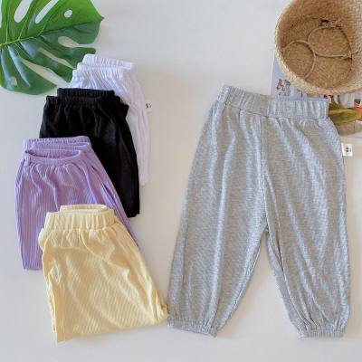 Baby pants summer thin anti-mosquito pants modal boys and girls baby big pp pants air-conditioning trousers children's fart pants