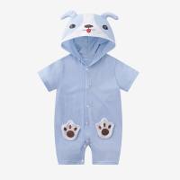Nouveau-né bébé animal ramper vêtements bébé printemps et automne coton combinaison bébé automne vêtements vêtements chauds pyjamas ramper vêtements  Bleu