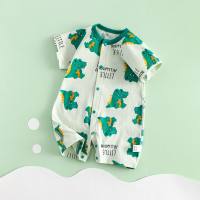 Summer baby jumpsuit baby boneless folio cute breathable romper newborn short-sleeved crawling clothes  Multicolor