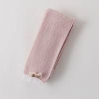 Baby spring and summer mesh leggings for girls thin hollow breathable high elastic cute bow baby bottoming socks  Pink