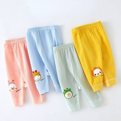 Baby spring and autumn pure cotton leggings baby home pants autumn cotton wool pants