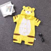 Newborn baby animal crawling clothes baby spring and autumn cotton jumpsuit baby autumn clothes warm clothes pajamas crawling clothes  Multicolor