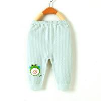 Baby spring and autumn pure cotton leggings baby home pants autumn cotton wool pants  Green