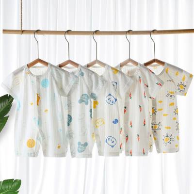 Baby clothes summer thin short-sleeved baby pajamas pure cotton romper short-sleeved jumpsuit