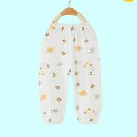 Baby anti-mosquito pants summer thin breathable pure cotton boneless sewing baby spring and summer children's trousers  Multicolor