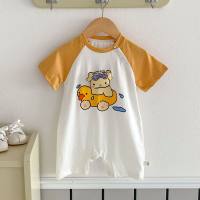 Baby cartoon onesie children's clothing baby super cute short-sleeved rompers baby clothes  Giallo
