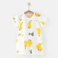 Babykleidung Sommer dünner kurzärmliger Baby-Schlafanzug aus reiner Baumwolle, kurzärmliger Overall  Mehrfarbig