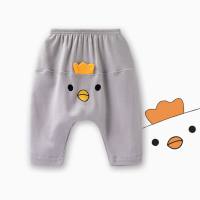 Baby pants spring and autumn girls pp pants spring boys and girls trousers big butt pants spring children's clothing children's spring clothing  Gray
