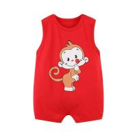 Baby jumpsuit summer clothes baby sleeveless vest baby romper baby basketball uniform newborn sportswear thin crawling clothes  Multicolor