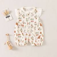 Girls romper baby summer clothes onesie baby crawling clothes newborn summer cute clothes  Multicolor