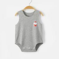Ropa de Modal para bebé, chaleco sin mangas de seda fina de verano, mono triangular para niña, ropa de escalada  gris