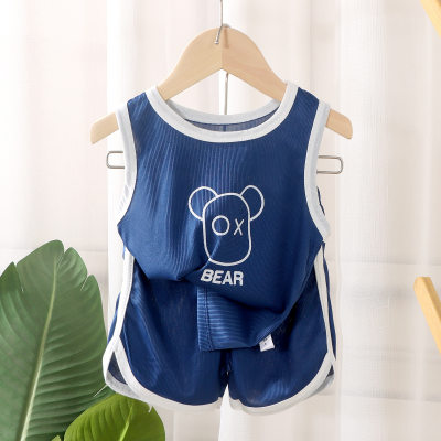 Baby vest suit summer thin children's clothing children's sleeveless shorts boys and girls sports two-piece suit baby summer clothing
