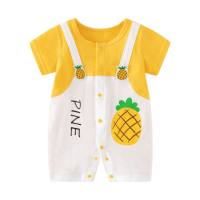 Liuliuguo baby jumpsuit pure cotton short-sleeved infant crawling clothes thin summer hot-selling baby romper one piece delivery  Multicolor