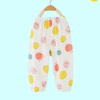 Baby anti-mosquito pants summer thin breathable pure cotton boneless sewing baby spring and summer children's trousers  Multicolor