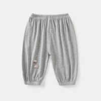 Baby anti-mosquito pants modal summer thin summer wear ice silk girls bloomers baby trousers  Gray