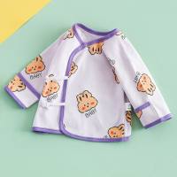 New baby half back clothes boys and girls baby boneless hand guard back clothes newborn anti-scratch tops  Multicolor