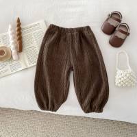 Nuovi pantaloni stile pantaloni per bambini primavera e autunno abbigliamento esterno pantaloni anti-zanzare per bambini primavera pantaloni stile sottile  Marrone