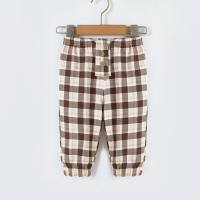 Casual trousers pure cotton new children's clothing Korean style thin leg harem pants  Khaki