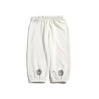 Summer children's mosquito-proof pants, children's summer casual pants, new models, small animal print nine-point pants, thin style  White