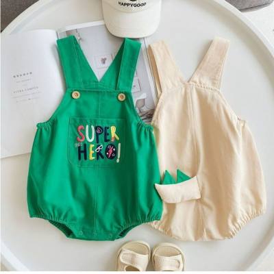 New style baby overalls summer pure cotton baby triangle jumpsuit summer loose boy pants romper