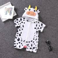 Newborn baby animal crawling clothes baby spring and autumn cotton jumpsuit baby autumn clothes warm clothes pajamas crawling clothes  Multicolor