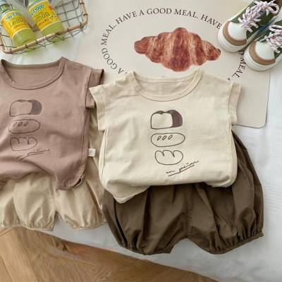 Baby summer short-sleeved suit children's summer clothes infant baby lantern shorts two-piece suit