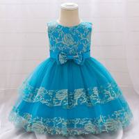 Falda de princesa vestido de encaje falda de tutú para niña de flores para niños  Azul claro