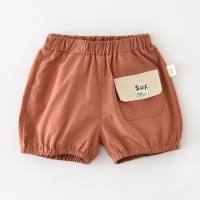Pantaloncini estivi in cotone per bambini nella versione coreana per bambini grandi pantaloni casual in pp indossano pantaloni sottili scoreggia  Marrone