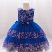 Falda de princesa vestido de encaje falda de tutú para niña de flores para niños  Azul