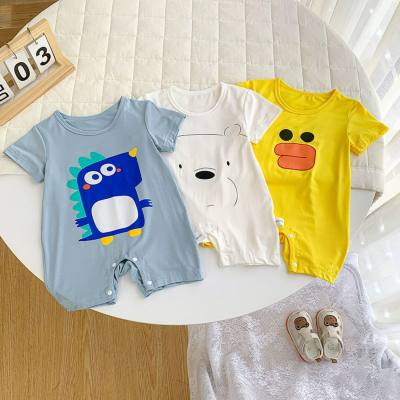 Bebé primavera y verano pijamas finos para niños máscara de bebé algodón niños niñas ropa de aire acondicionado