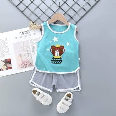 Summer new children's Lycra vest suit fashionable baby clothes sleeveless