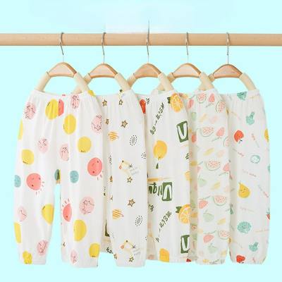 Baby anti-mosquito pants summer thin breathable pure cotton boneless sewing baby spring and summer children's trousers