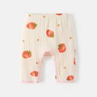 Baby gauze pants pure cotton summer thin snap button trousers newborn baby big PP pants  Multicolor