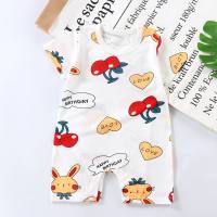 Baby jumpsuit spring and summer baby clothes cotton thin 0-18 months cute breathable newborn super cute pajamas  Multicolor