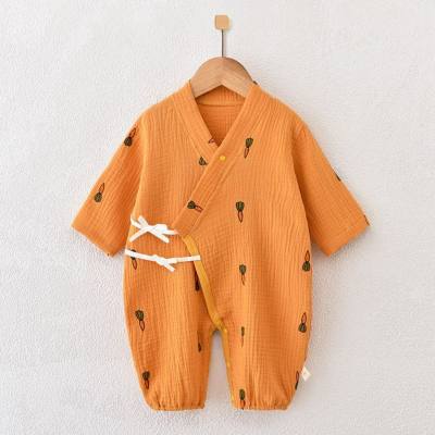 Roupas de bebê algodão gaze fina verão macacão bebê rastejando roupas recém-nascidos pijamas ar condicionado roupas