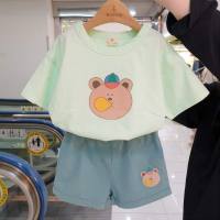 Summer suits, baby clothes, fashionable clothes  Green