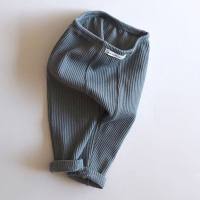 Pantaloni infantili di nuovo stile per ragazzi e ragazze, primavera e autunno, leggings elastici filettati semplici e versatili  verde