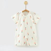 Baby clothes summer thin short-sleeved baby pajamas pure cotton romper short-sleeved jumpsuit  Multicolor