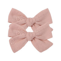 Toddler Girl 2-Piece Lace Bowknot Hair Clip  Pink