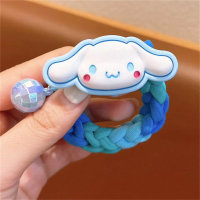 Children's cartoon colorful braided thick hair rope  Blue