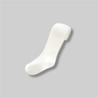 Baby Girl Pure Cotton Solid Color Pantyhose  White