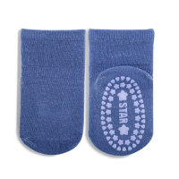 Calcetines infantiles de media pantorrilla versátiles con puntitos antideslizantes  Azul