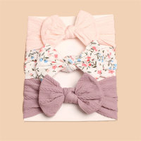 3-piece set, cute baby bow headband set  Multicolor