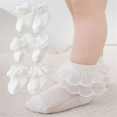 Calcetines de malla de encaje para bebé
