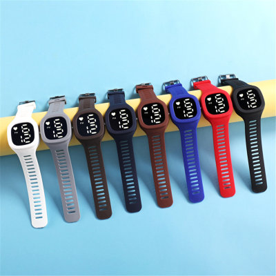 Toddler Solid Color LED Large Screen Electronic Watch