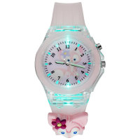 Children's jelly color doll luminous watch  watermelon red