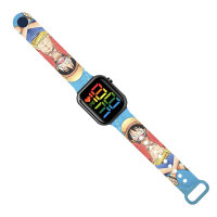 Children's cartoon printed square sports electronic watch  Sky Blue